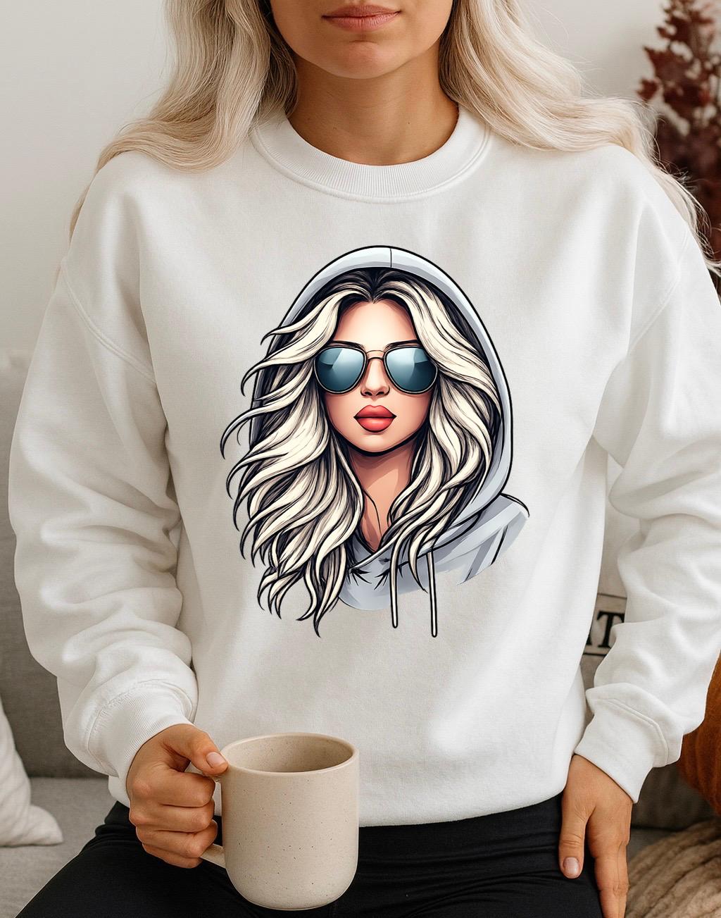 Bluza alba din bumbac 100% Blonde