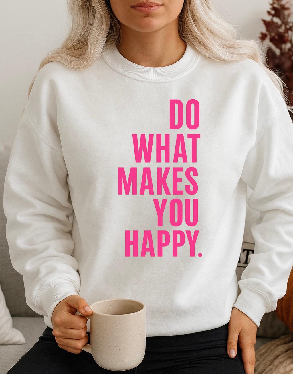 Bluza Alba Dama din Bumbac 100% Makes You Happy