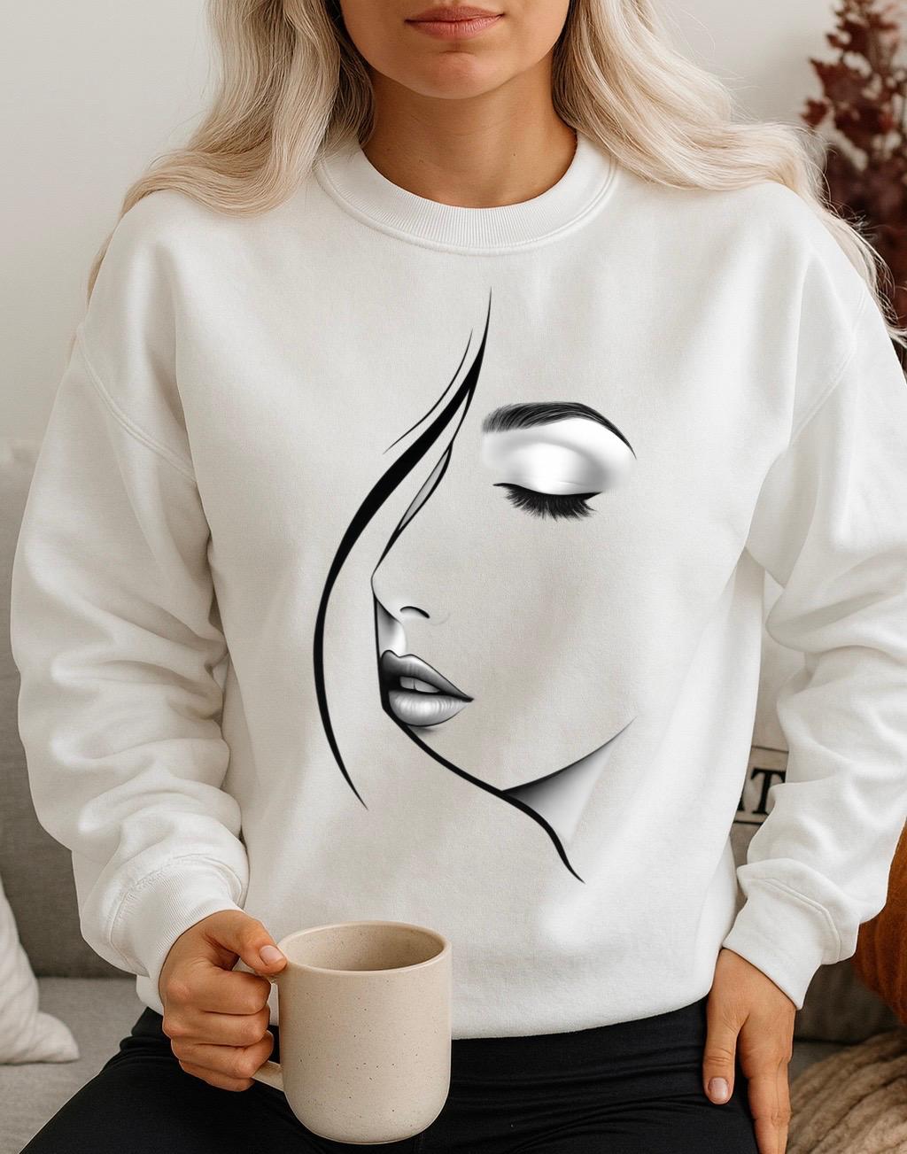 Bluza Alba Dama din Bumbac 100% Face
