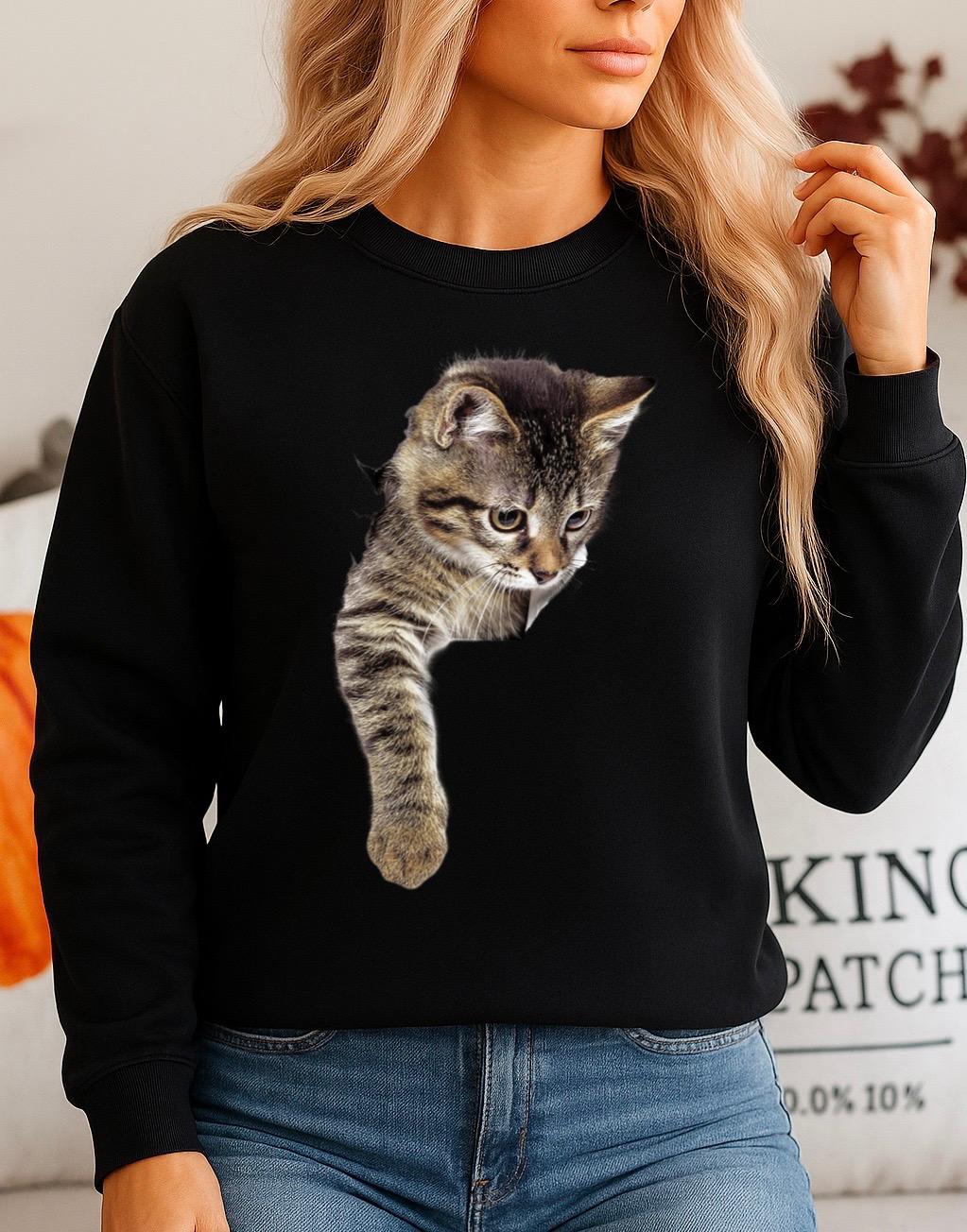 Bluza neagra din bumbac 100% Neagra cat