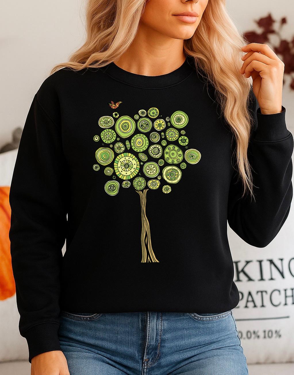 Bluza Neagra Dama din Bumbac 100% Green Tree