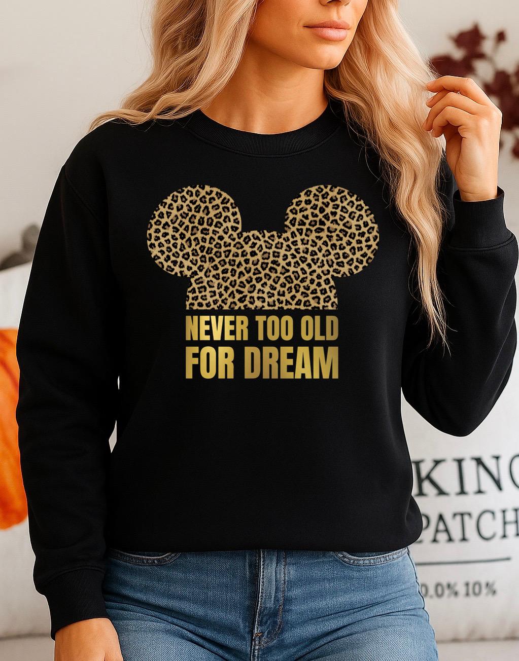 Bluza neagra din bumbac 100% Never too old