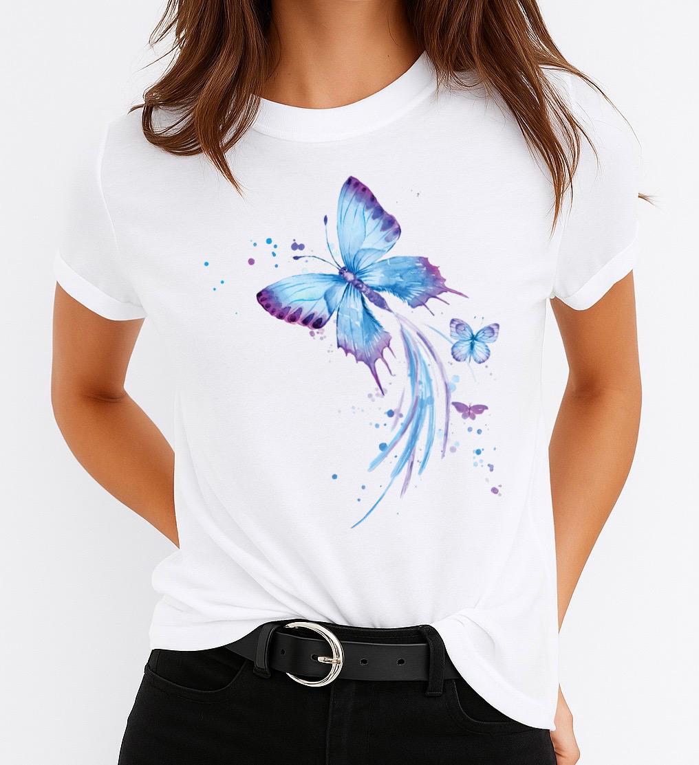 Tricou dama din bumbac 100% Butterfly 16