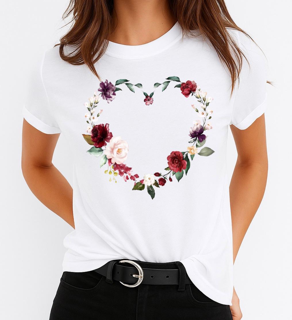Tricou dama din bumbac 100% Heart Butterfly