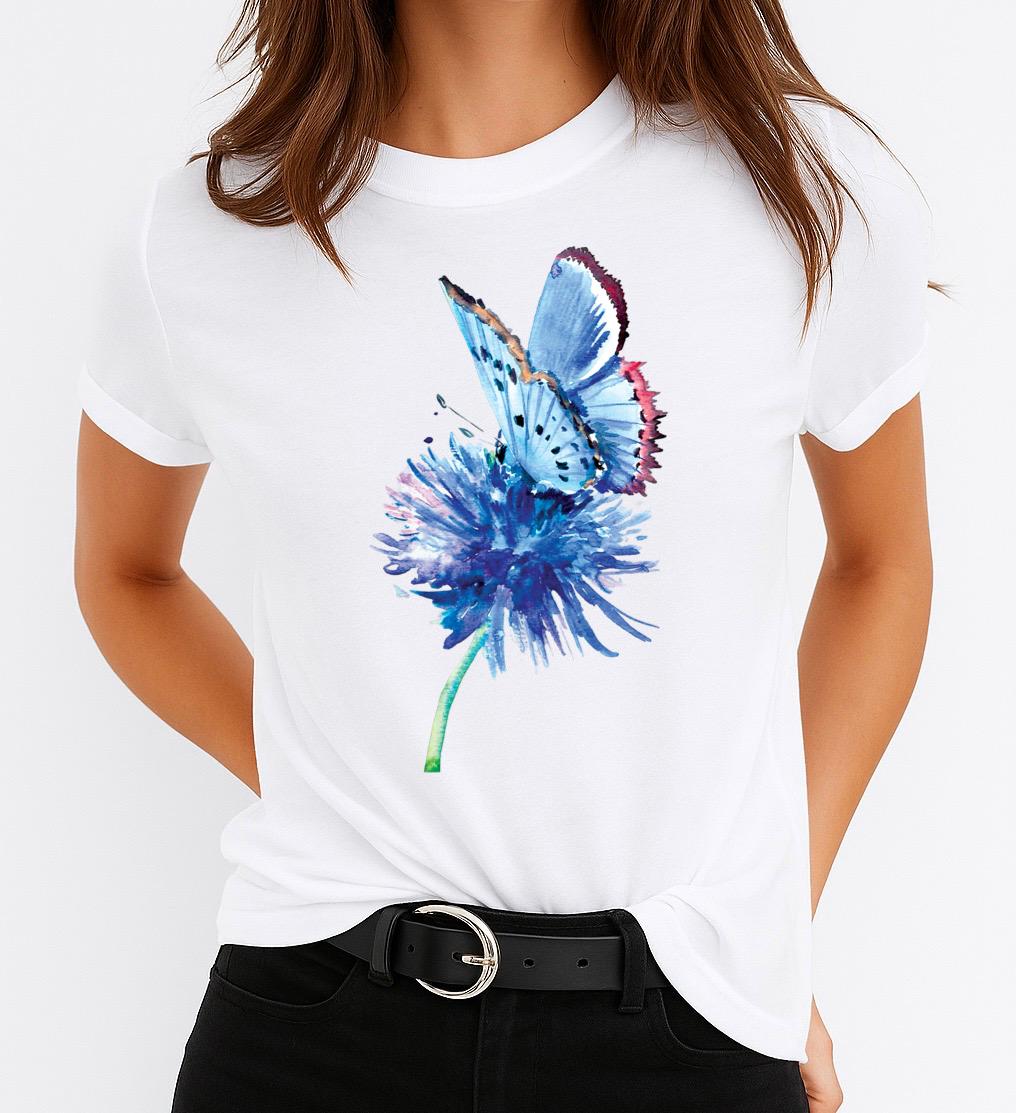 Tricou dama din bumbac 100% Nice Butterfly 2