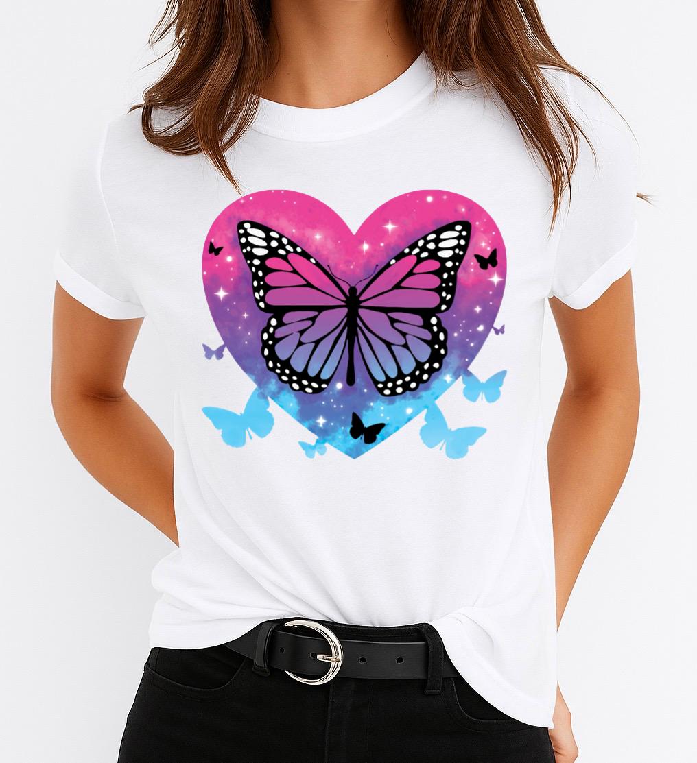Tricou dama din bumbac 100% BUTTERFLY QUEEN