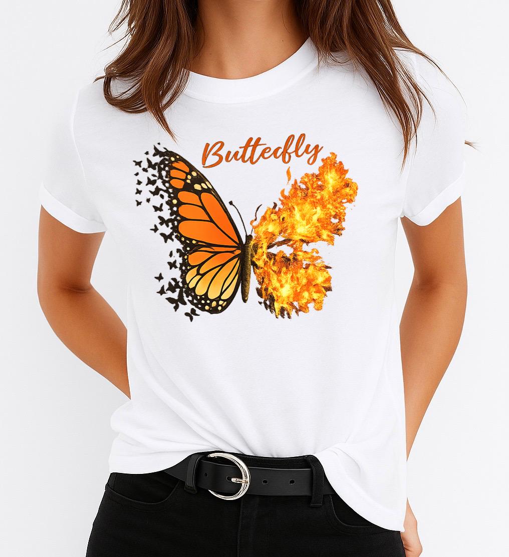 Tricou dama din bumbac 100% Butterfly