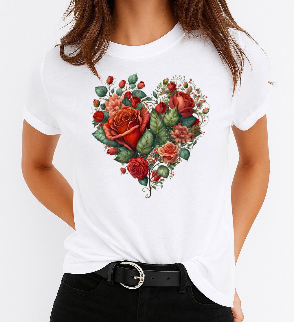 Tricou dama din bumbac 100% Flowers