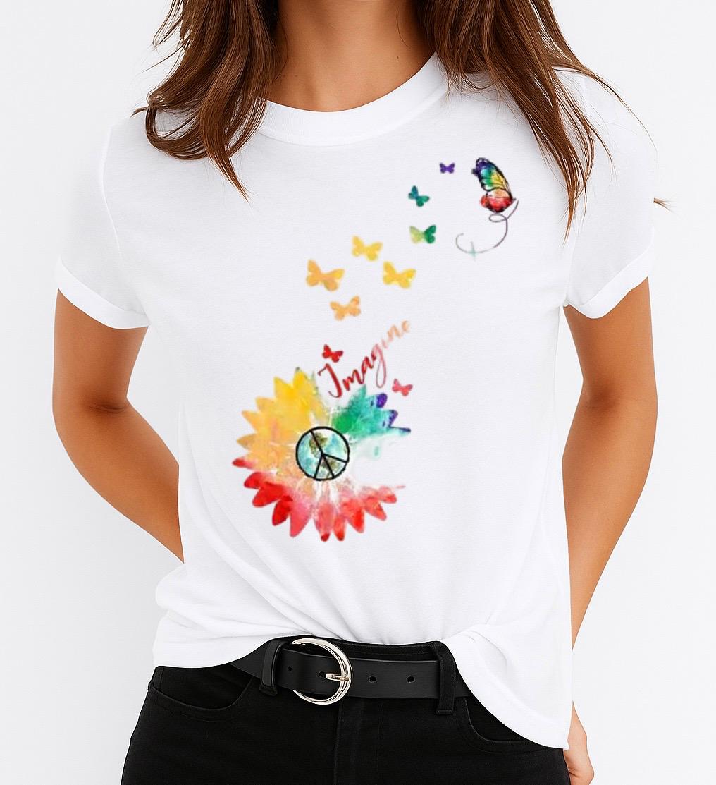 Tricou Alb Dama din Bumbac 100% - Imagine