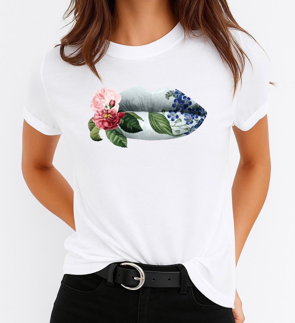 Tricou Dama Flower Kiss 2 – Bumbac 100%