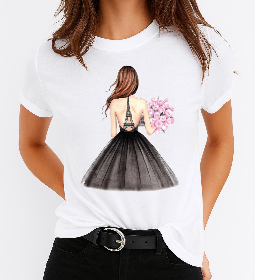 Tricou dama din bumbac 100% Paris Lover