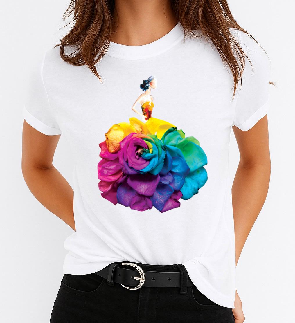 Tricou dama din bumbac 100% Flower 11