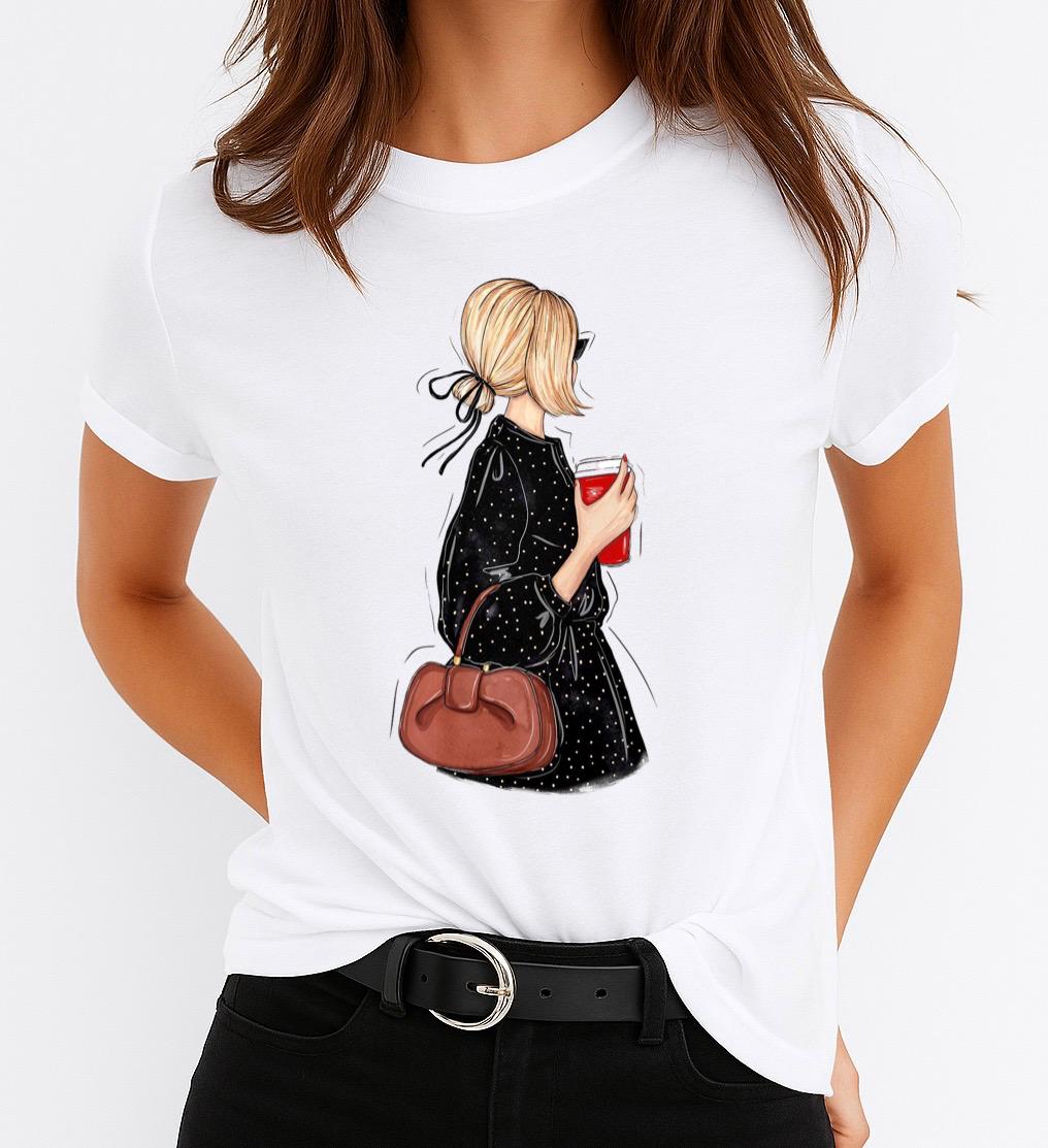 Tricou dama din bumbac 100% Coffee 5