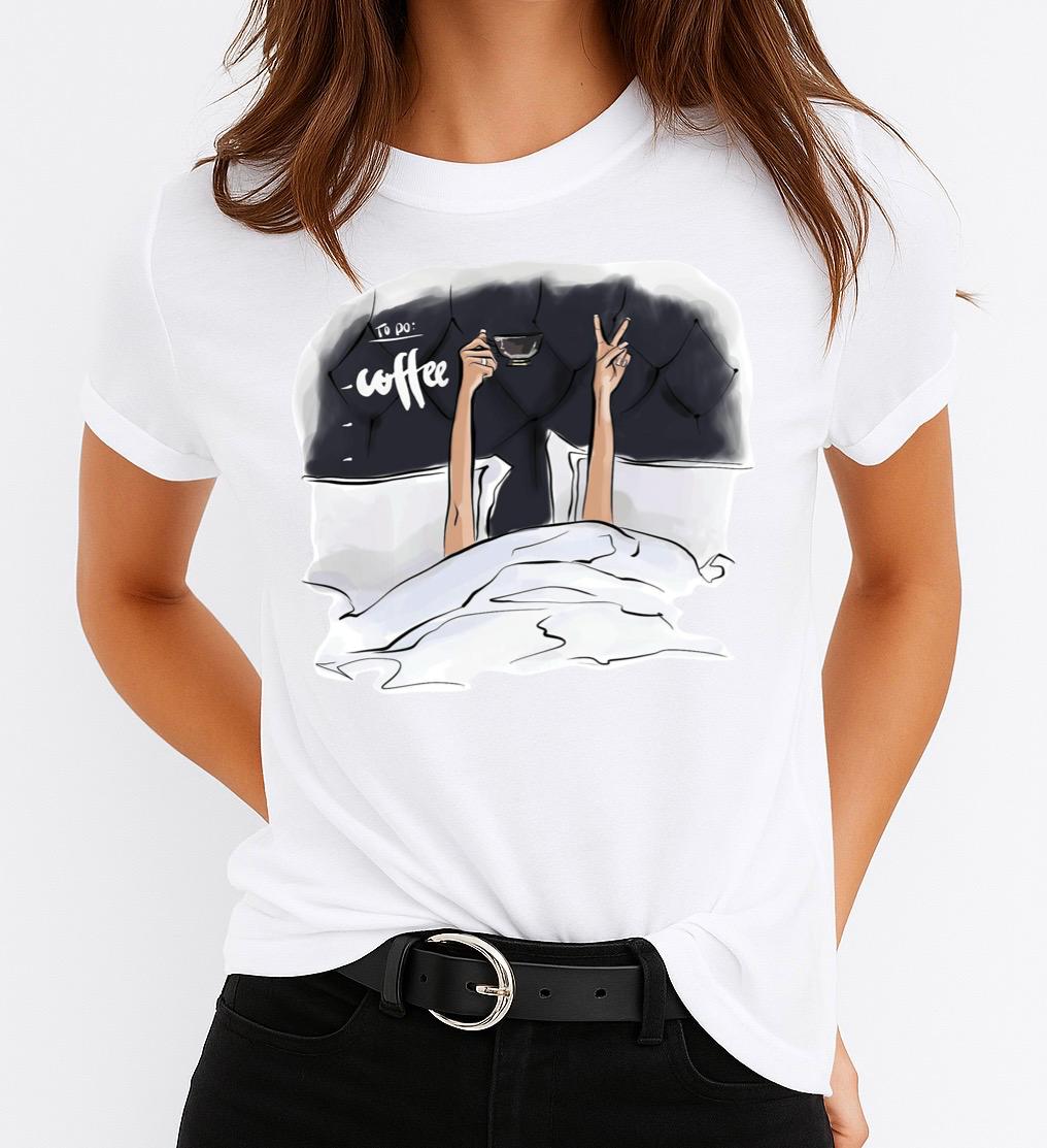 Tricou dama din bumbac 100% Love Coffee