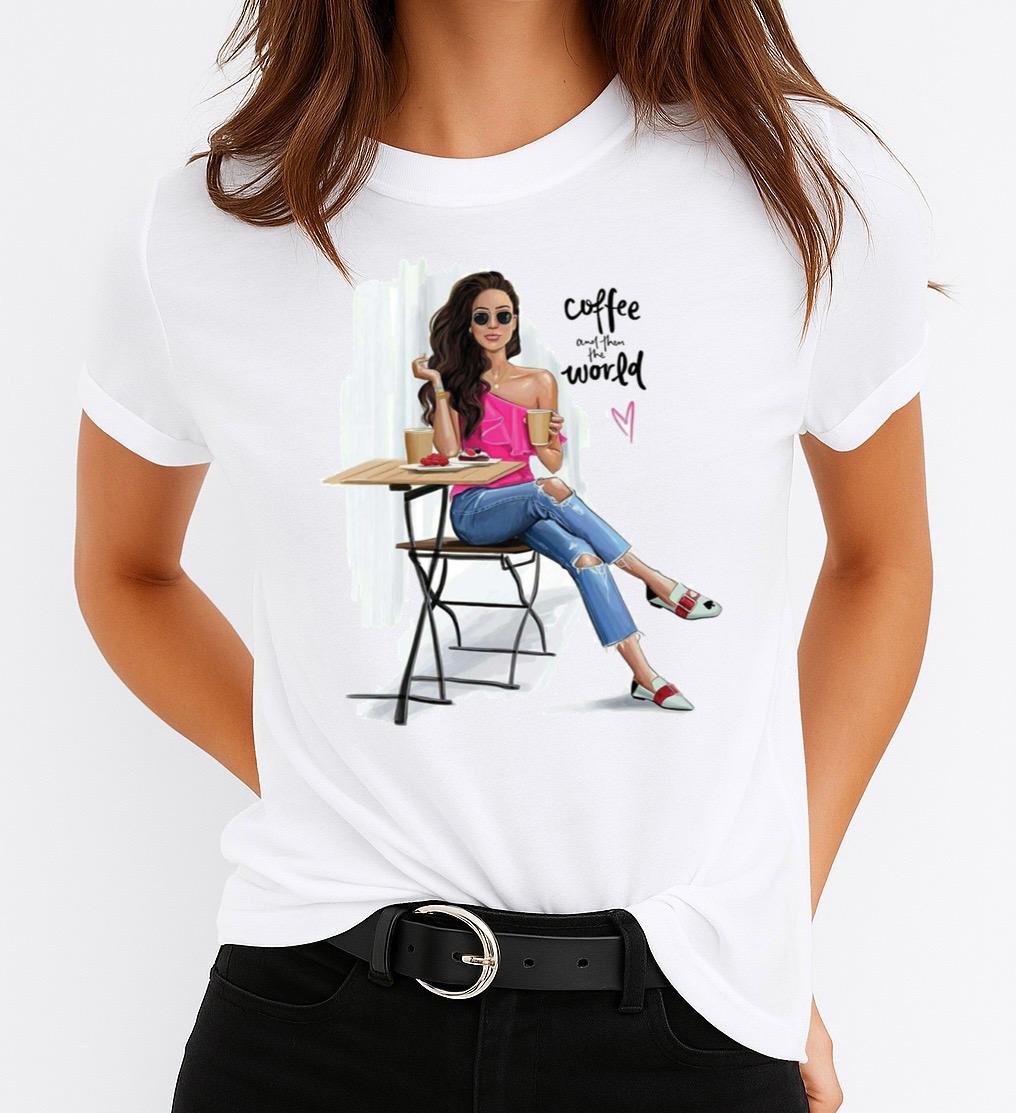 Tricou dama din bumbac 100% World