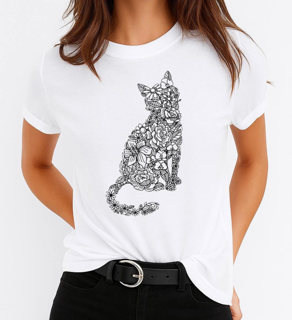 Tricou dama din bumbac 100% Cute Cat
