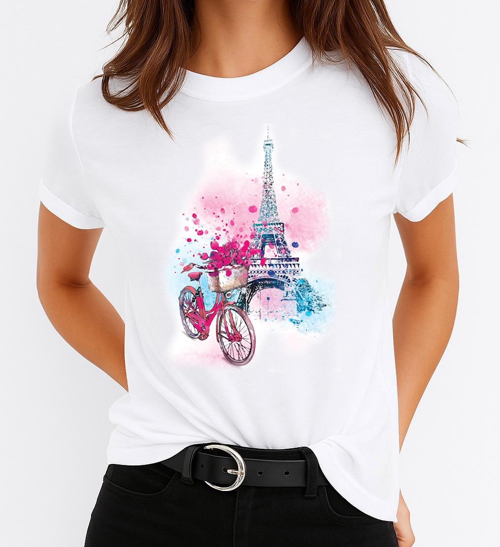 Tricou dama din bumbac 100% Love Paris 4
