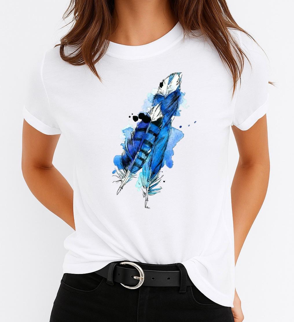 Tricou dama din bumbac 100% Art Blue