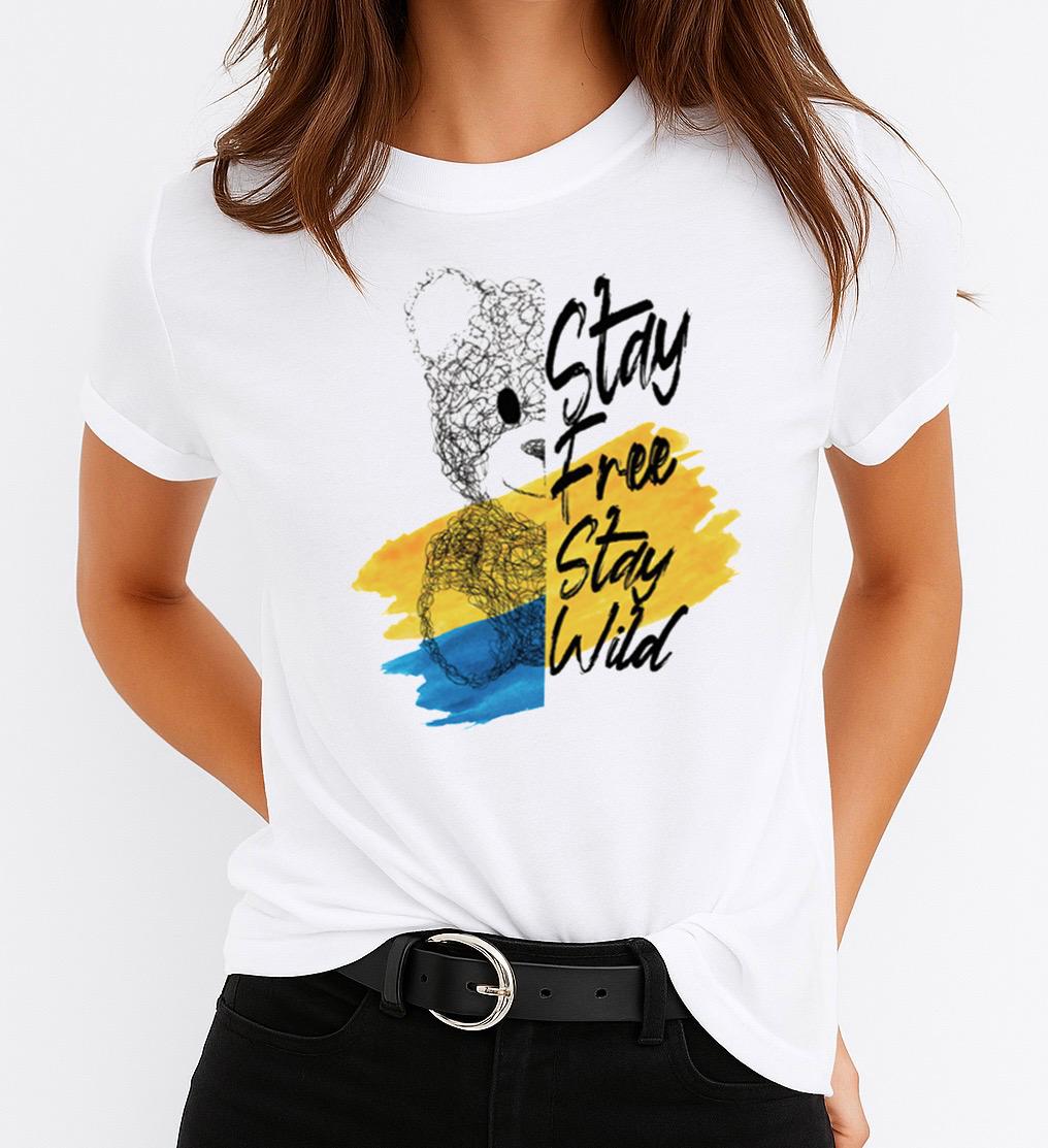 Tricou Alb Dama din Bumbac 100% - Stay Free