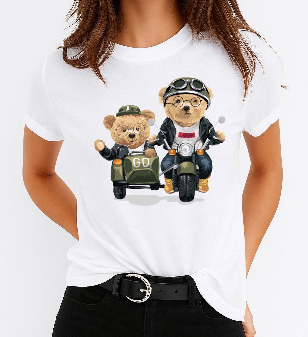 Tricou Alb Dama din Bumbac 100% - Journey Begins