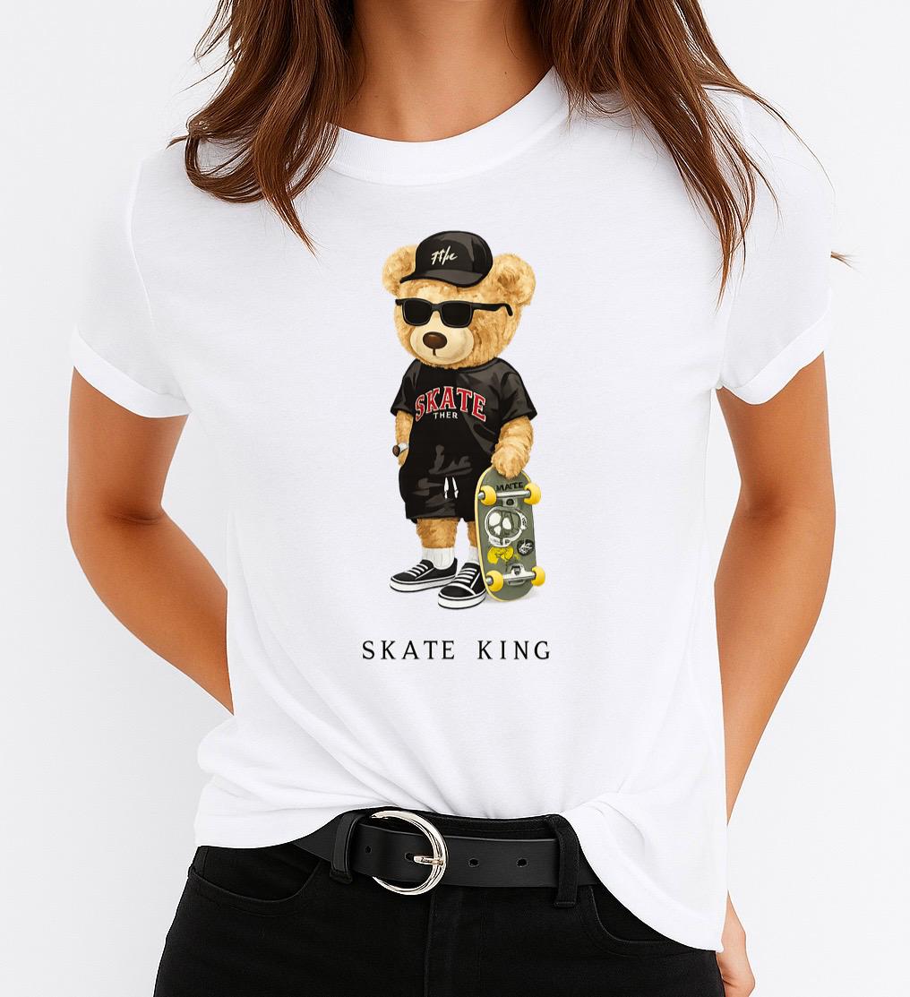 Tricou dama din bumbac 100% Skate King
