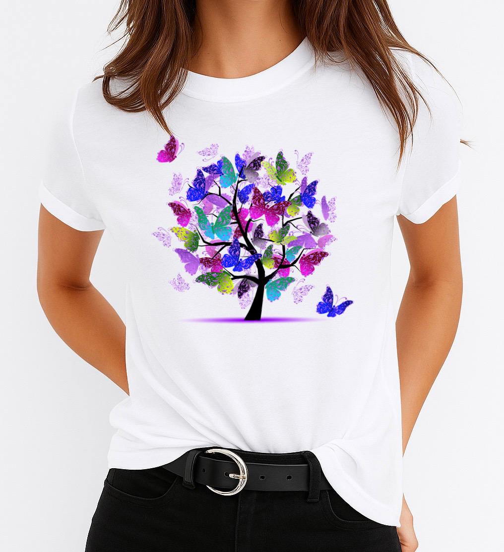 Tricou dama din bumbac 100% Blue Tree
