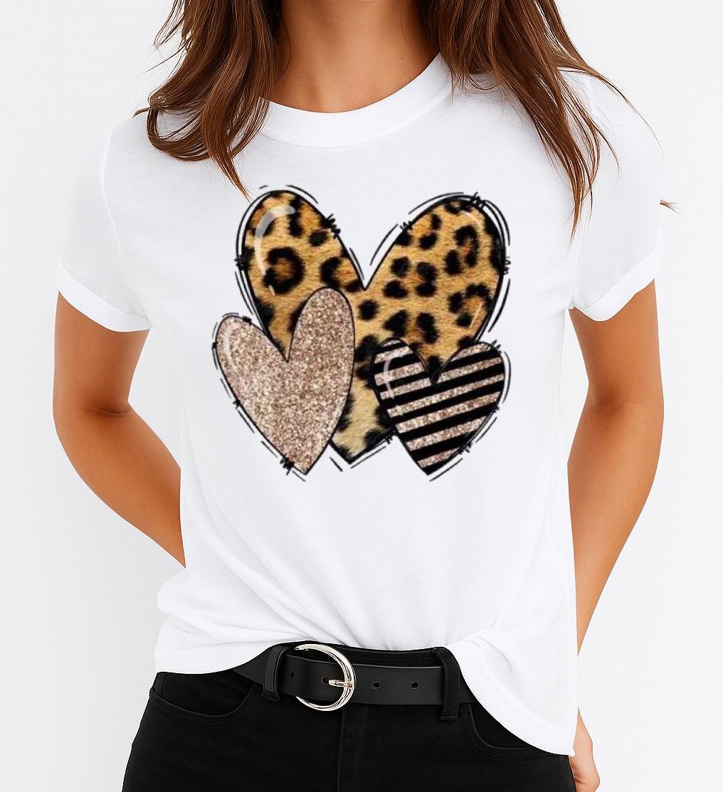 Tricou dama din bumbac 100% 3 Hearts