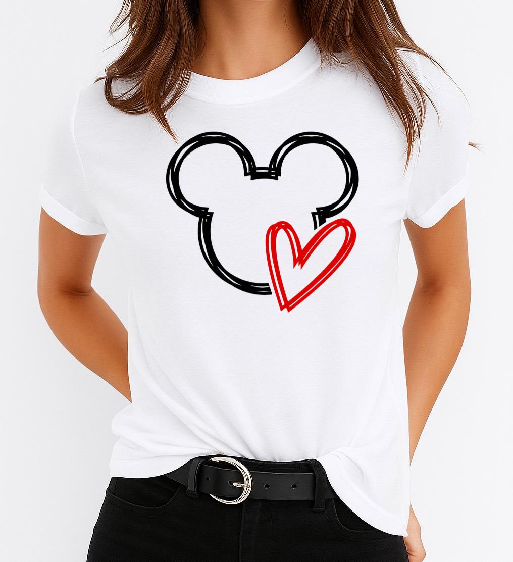 Tricou Alb Dama din Bumbac 100% - Nino Love