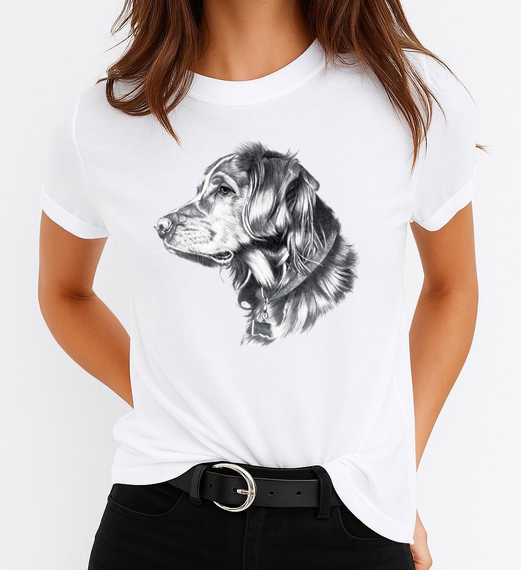 Tricou dama din bumbac 100% Dog 1