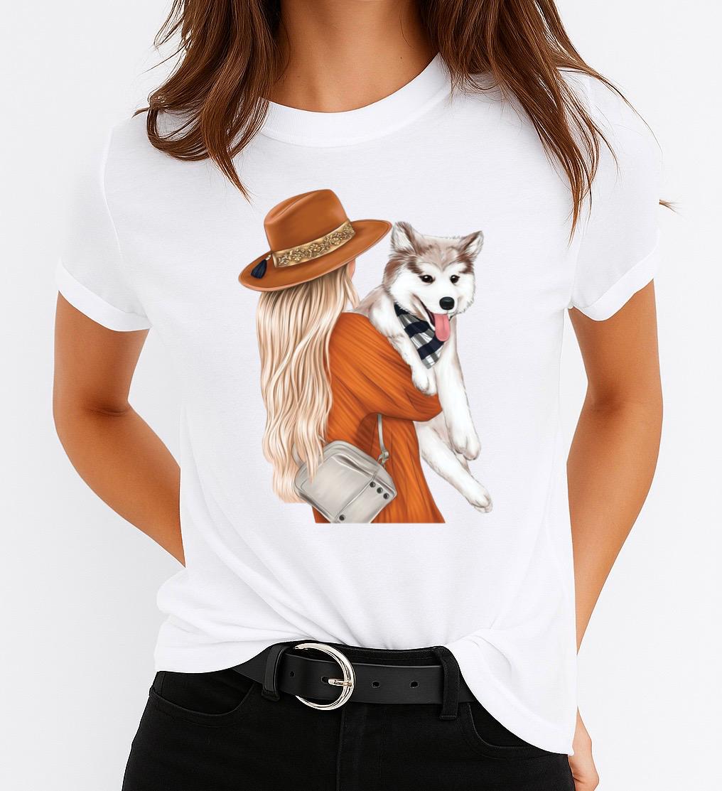 Tricou dama din bumbac 100% Love My Dog