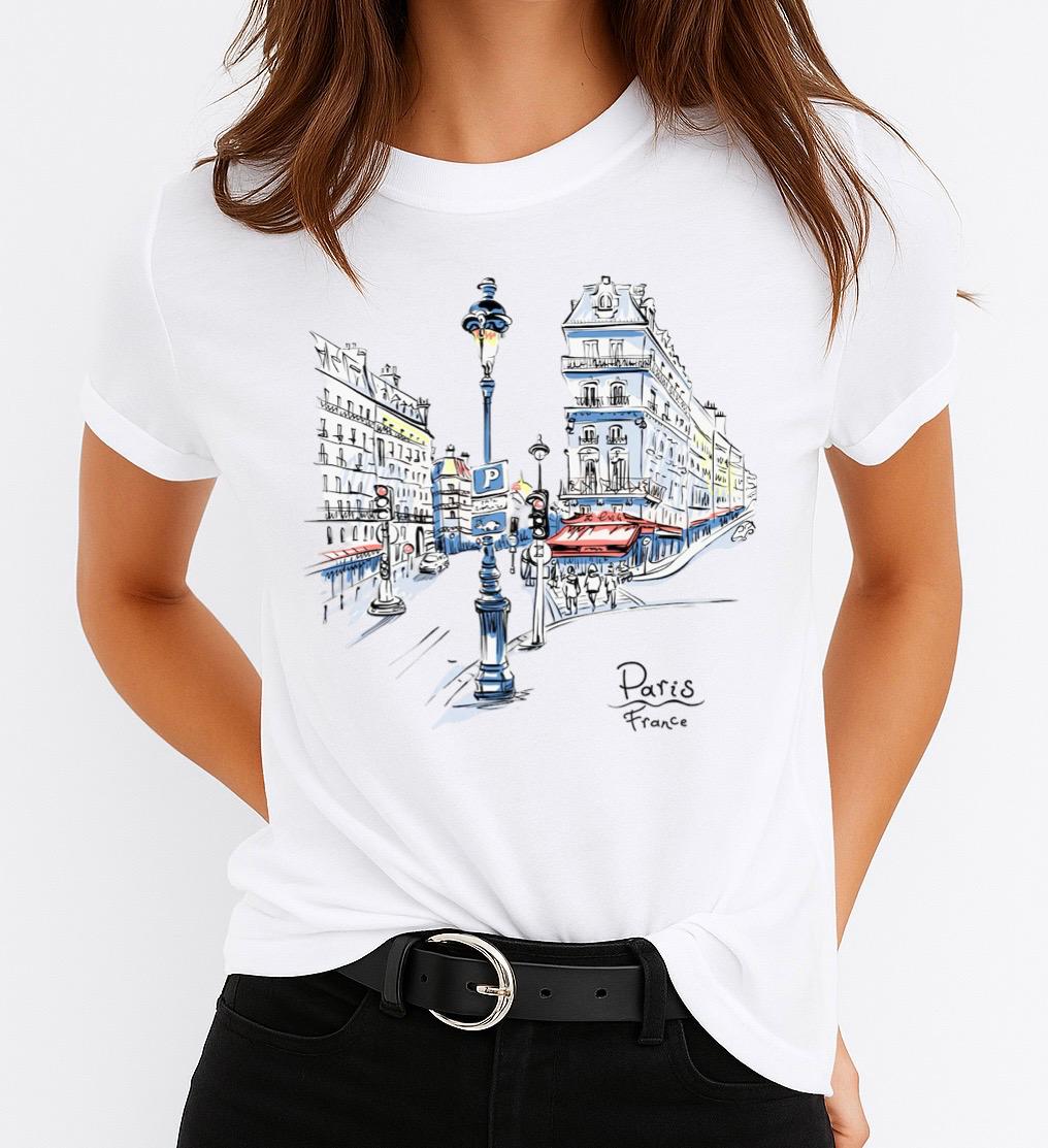 Tricou dama din bumbac 100% France