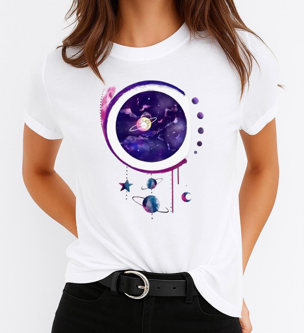 Tricou dama din bumbac 100% Night Moon
