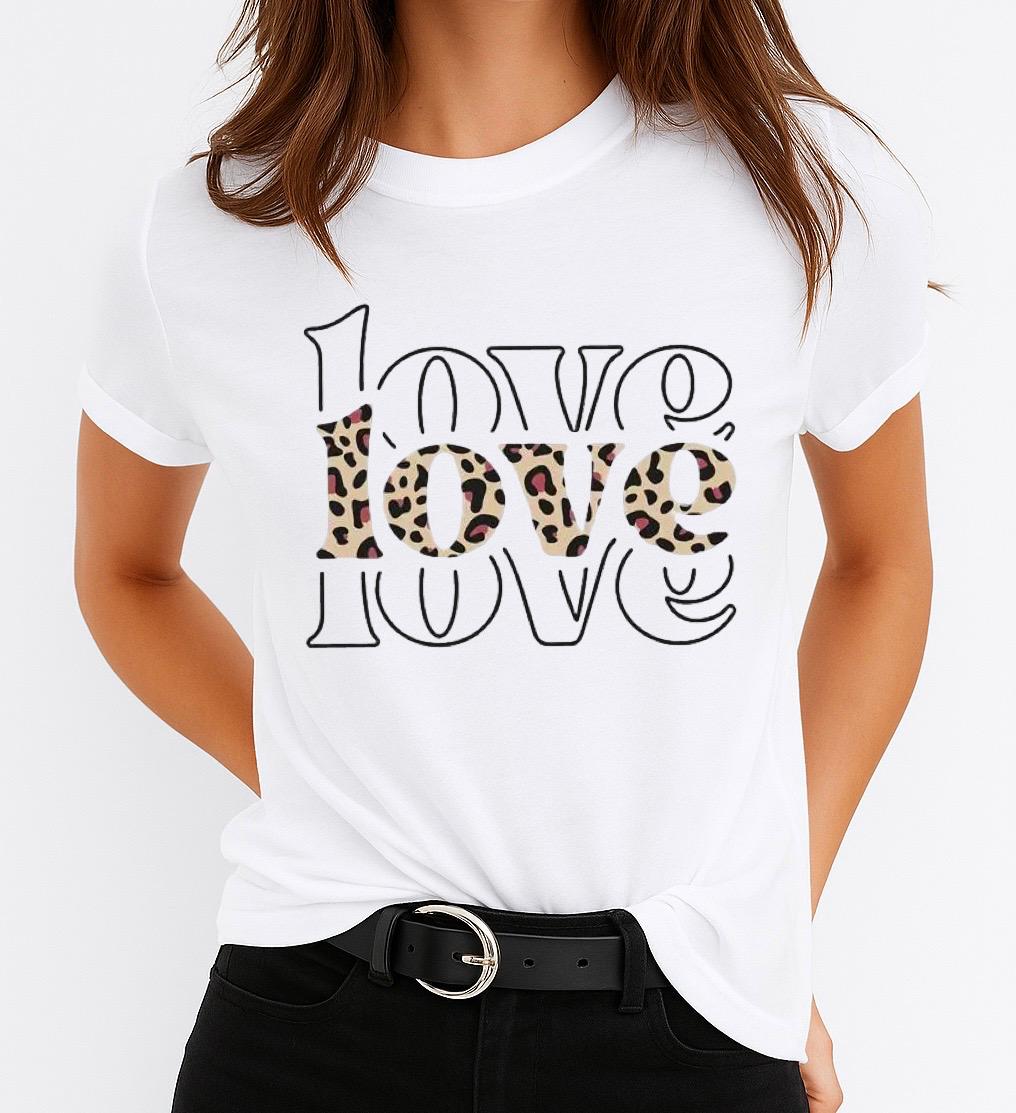Tricou Dama Love Animal Print – Bumbac 100%
