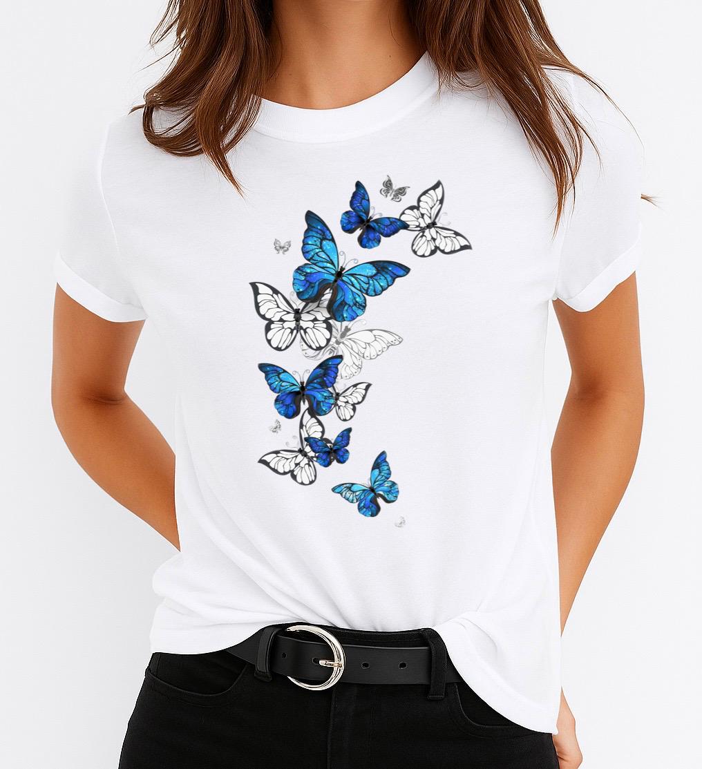 Tricou dama din bumbac 100% 9 Butterflies