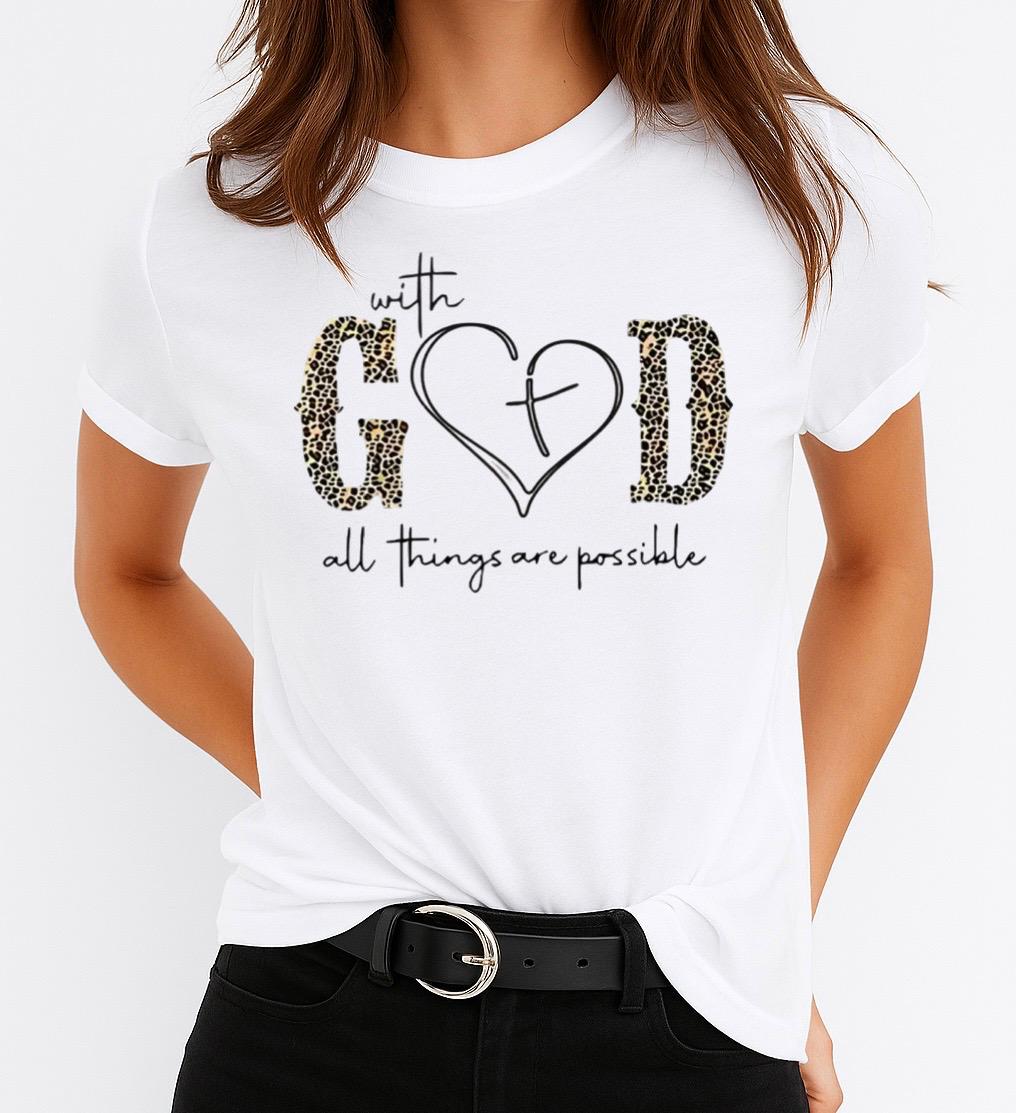 Tricou dama din bumbac 100% God