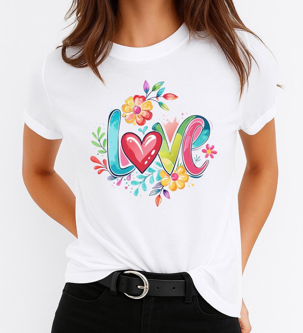 Tricou Dama Love Gold – Bumbac 100%