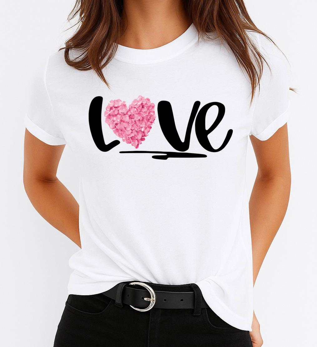 Tricou Dama Love Black – Bumbac 100%