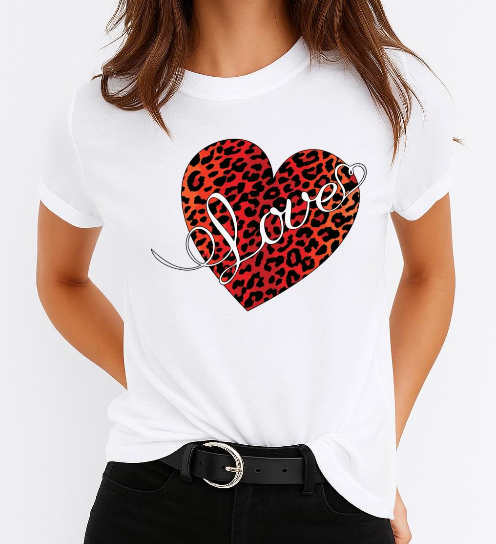 Tricou Dama Red Love – Bumbac 100%