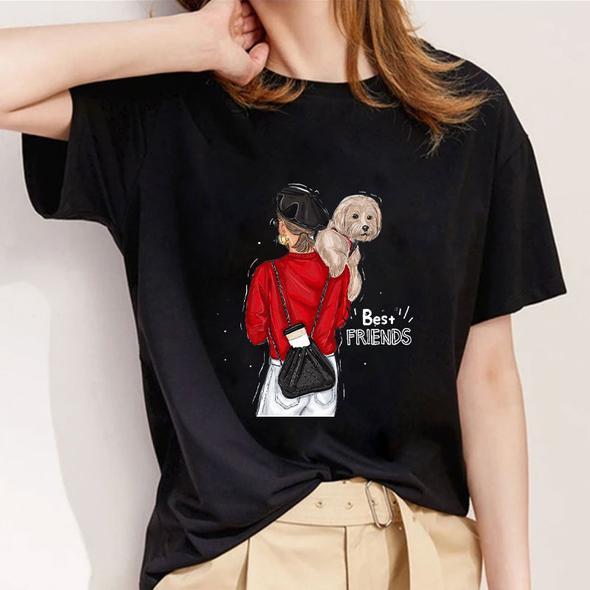 Tricou Negru Best Friends (6708305428664)