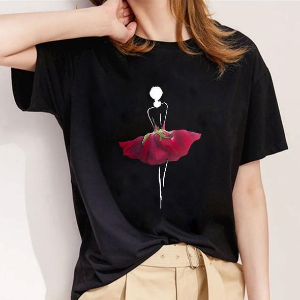 Tricou Negru Red Dress 2 (6709143240888)