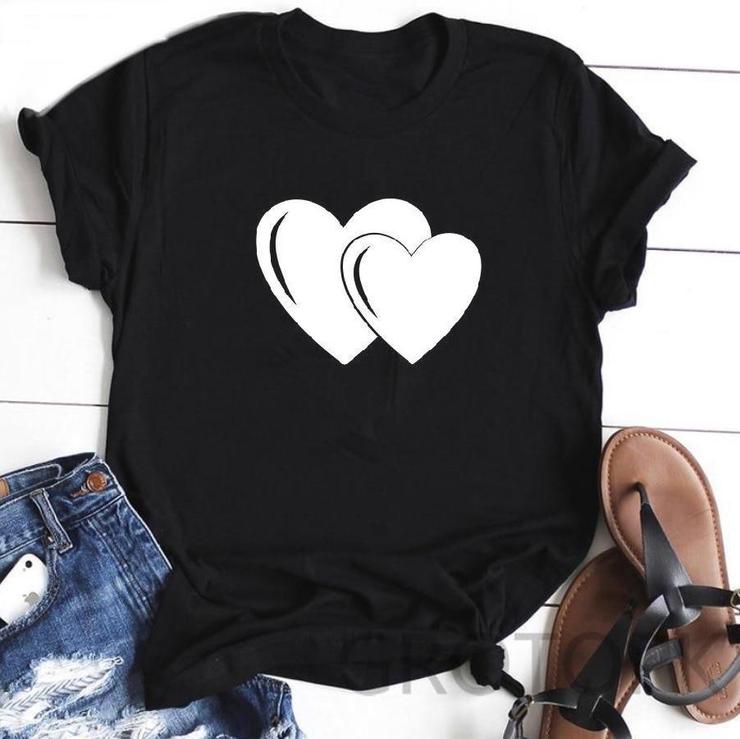 Tricou Negru White Heart (6709128396984)