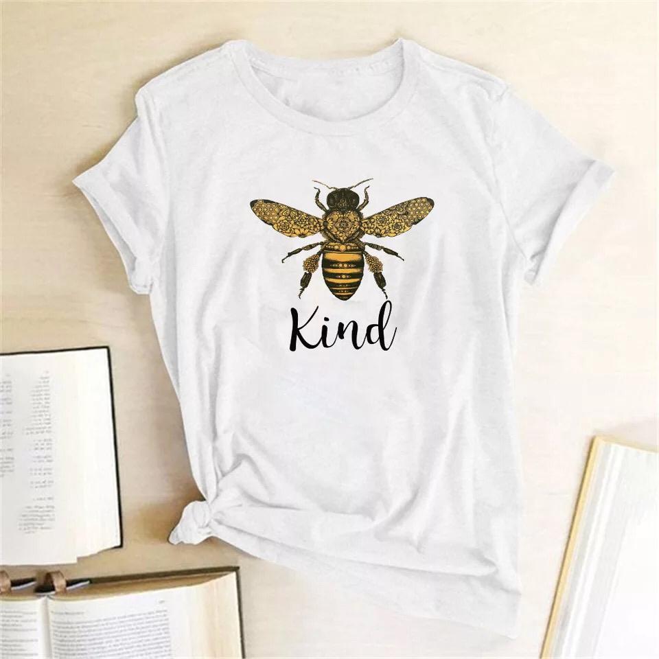 Tricou Bee Kind White (6583908630712)