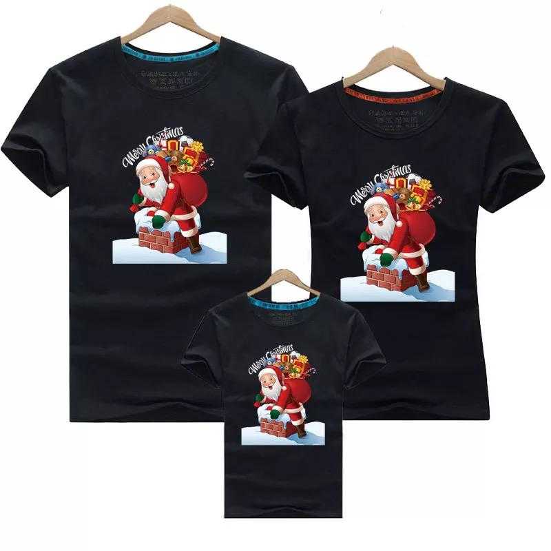 Tricouri Familie Negru Happy Christmas (7476917698778)