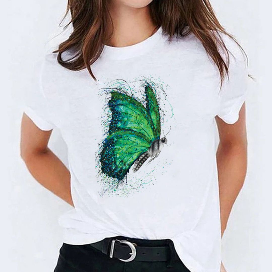 Tricou Green Butterfly (6696873656504)