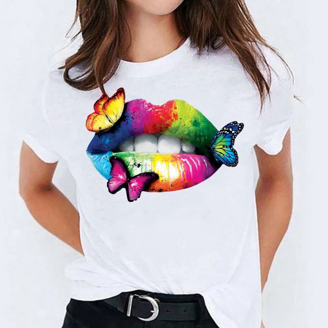 Tricou Kiss Butterflies (6607666806968)