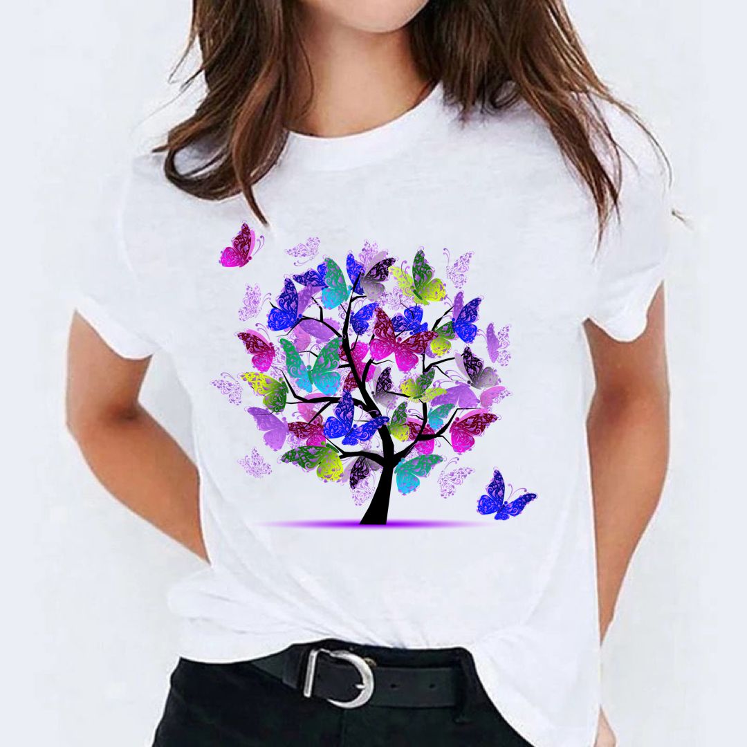 Tricou dama din bumbac 100% Blue Tree
