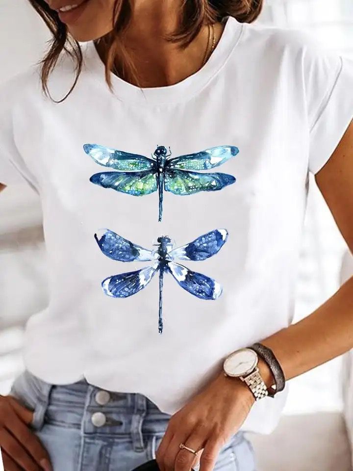 Tricou dama din bumbac 100% Dragon Fly 2
