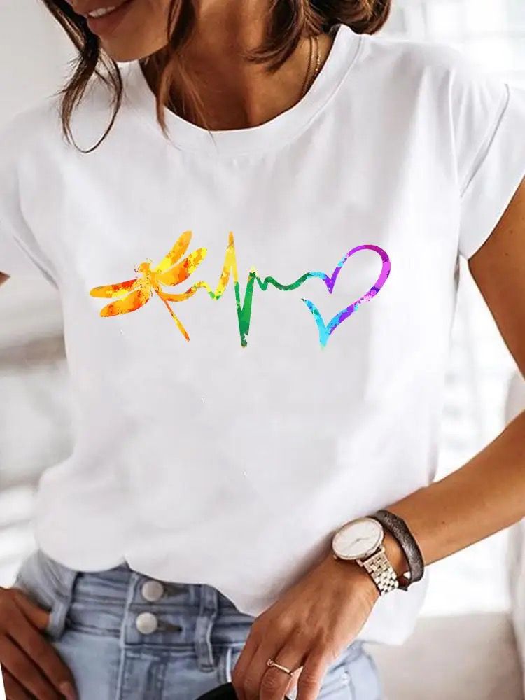 Tricou dama din bumbac 100% Love Libelula