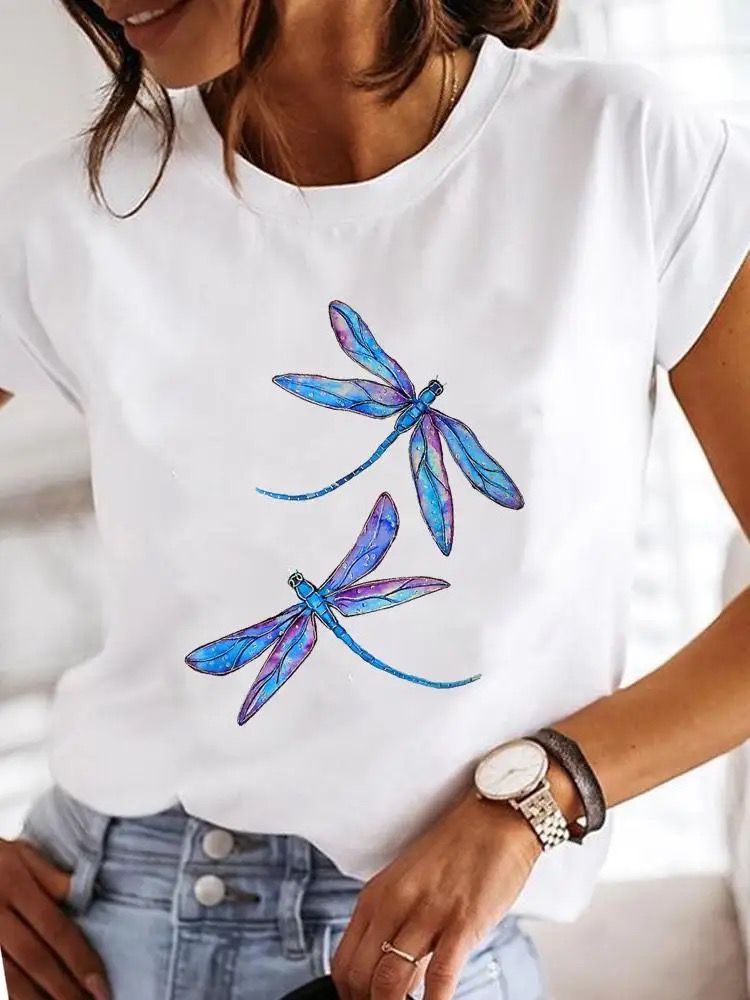 Tricou dama din bumbac 100% Blue Libelula