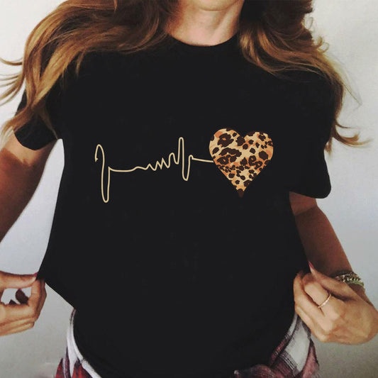 Tricou Heart Gold on Black (6592486342840)